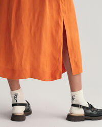 Abito chemisier a maniche corte e tasca con patta