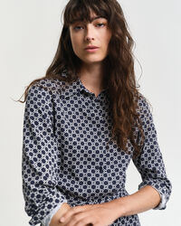 Abito chemisier con stampa geometrica