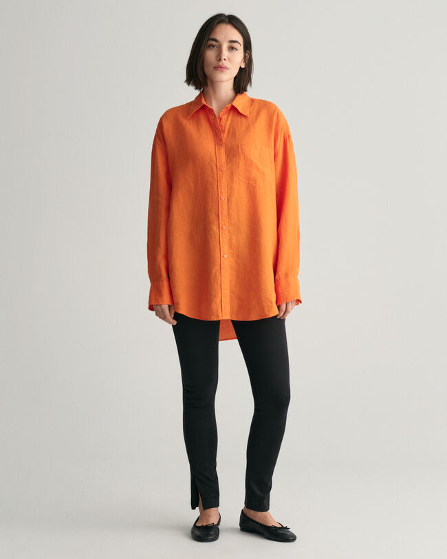 Camicia oversize in lino