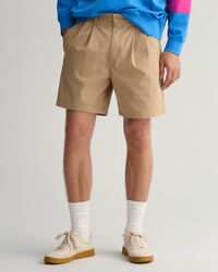 Pantaloncini con pinces relaxed fit