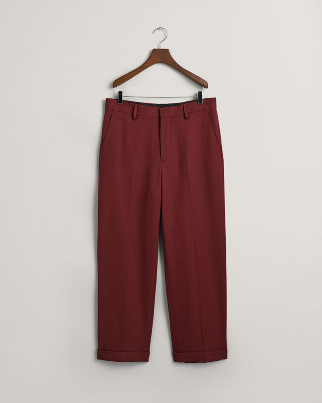 Pantaloni da abito in twill di lana