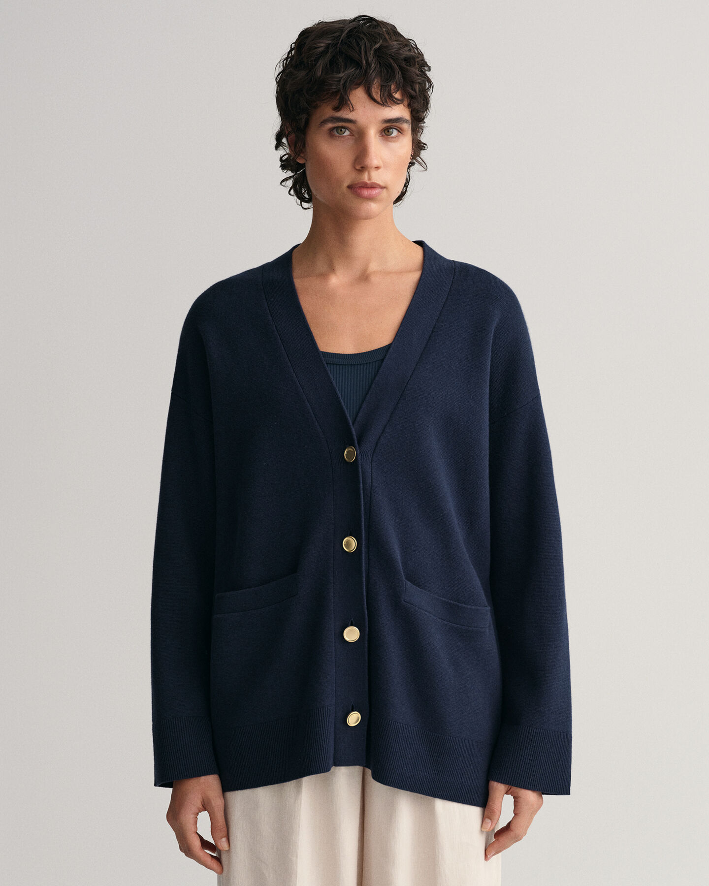 Cardigan con scollo a V relaxed fit