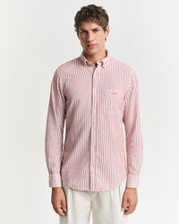 Camicia a righe testurizzata regular fit
