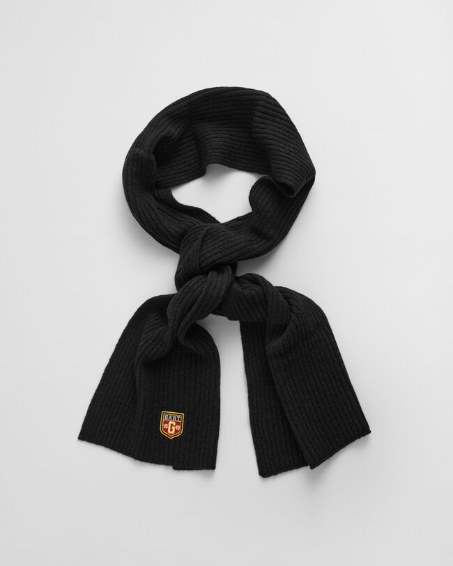 Set regalo berretto e sciarpa in lana con stemma