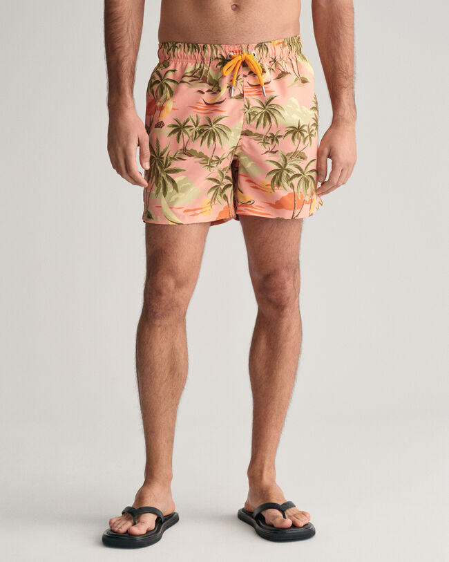 Hawaiian Print Swim Shorts