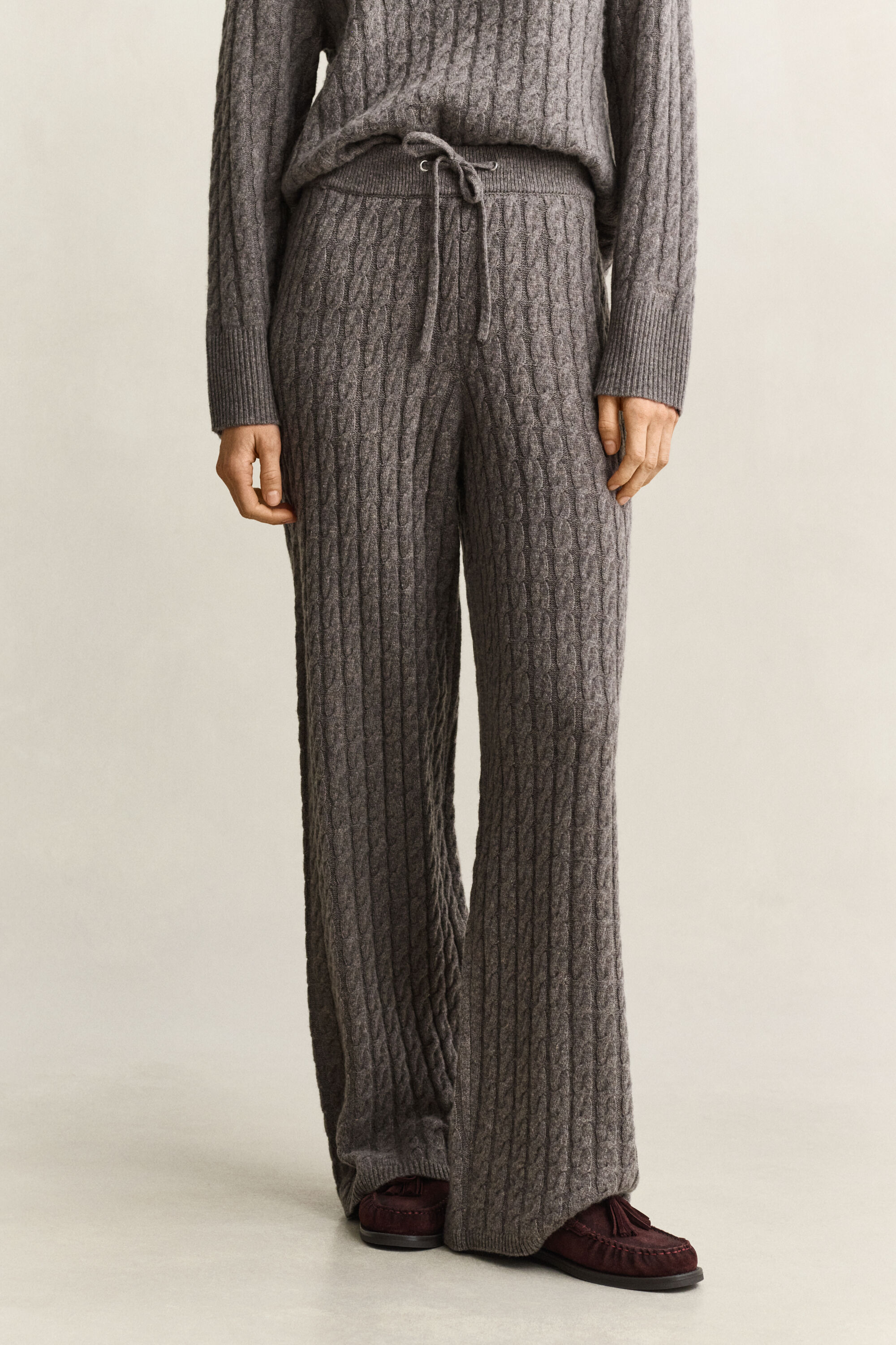 Pantaloni in lana misto cashmere