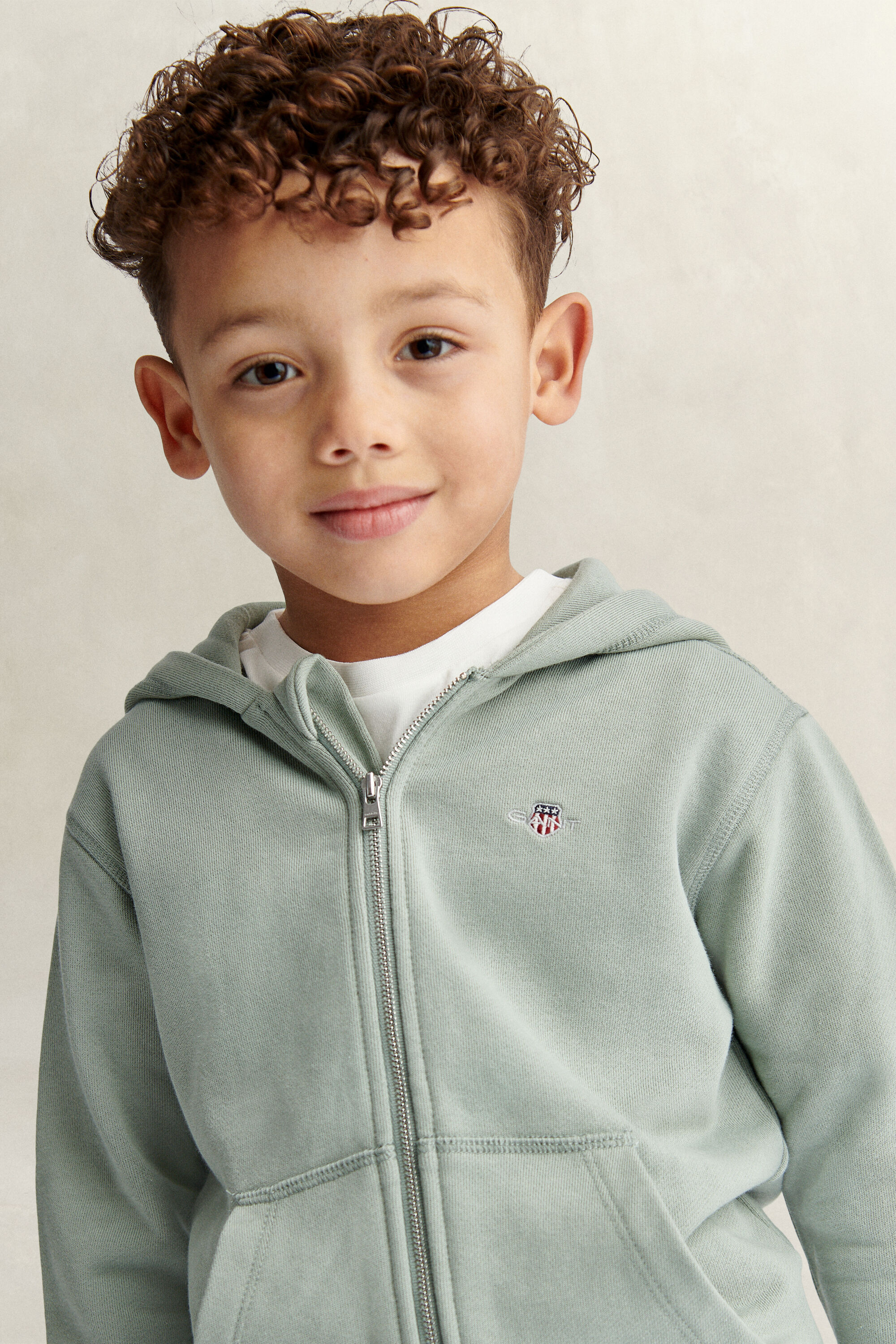 Felpa con cappuccio Shield con zip Kids