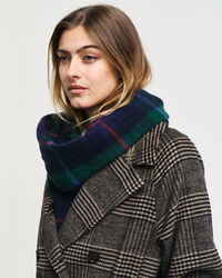 Trench a quadri in lana