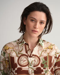 Camicia American Luxe in misto seta-cotone relaxed fit