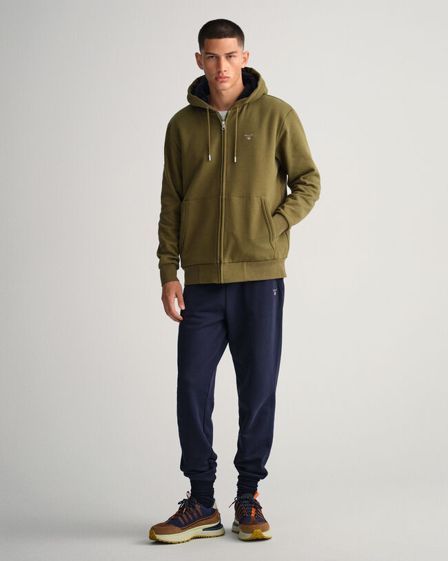 Felpa con cappuccio e zip in pile Sherpa