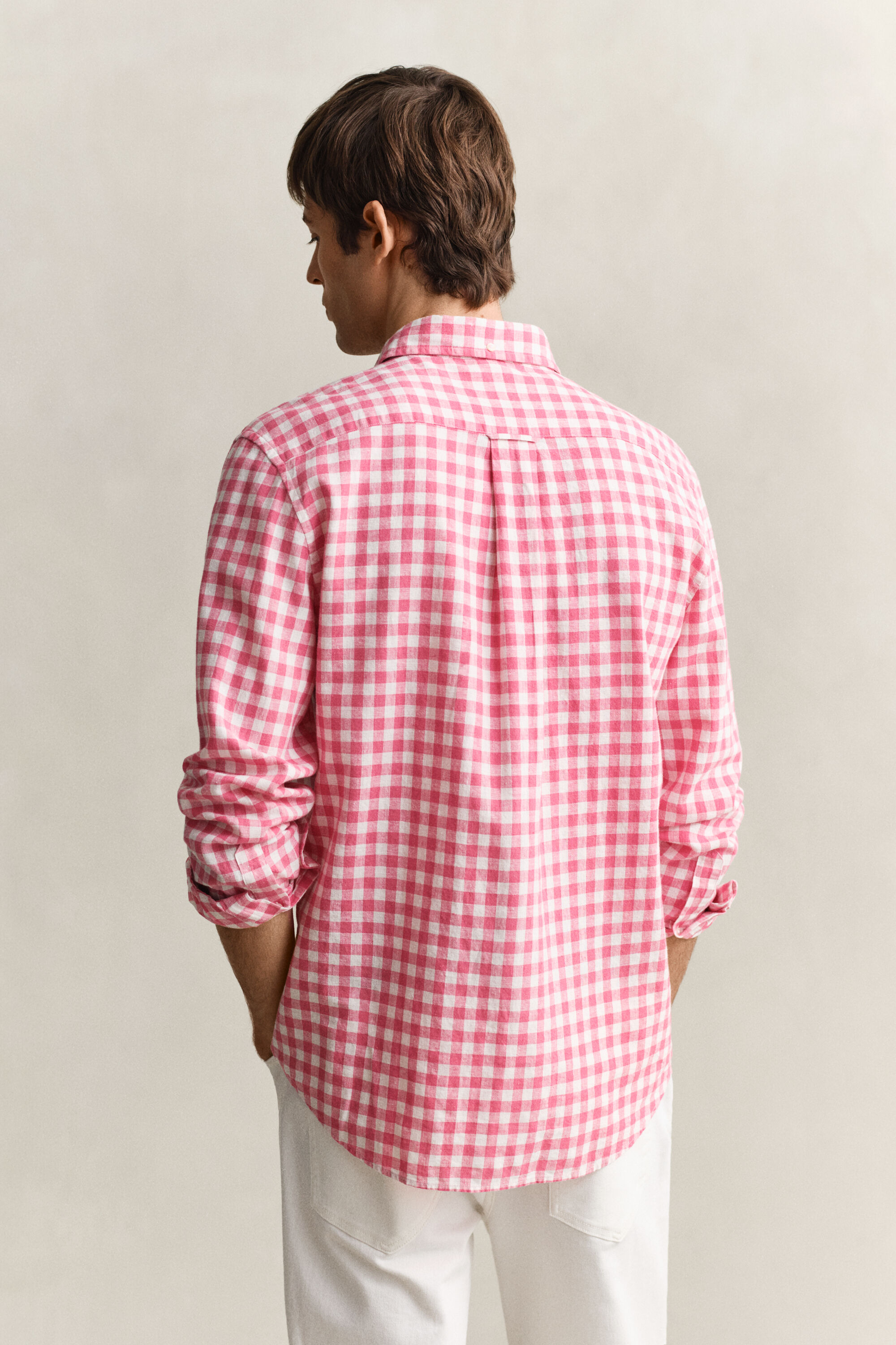 Camicia in misto lino percalle