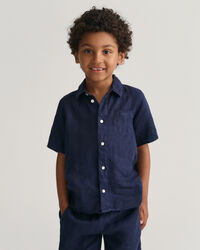 Camicia a maniche corte in lino kids