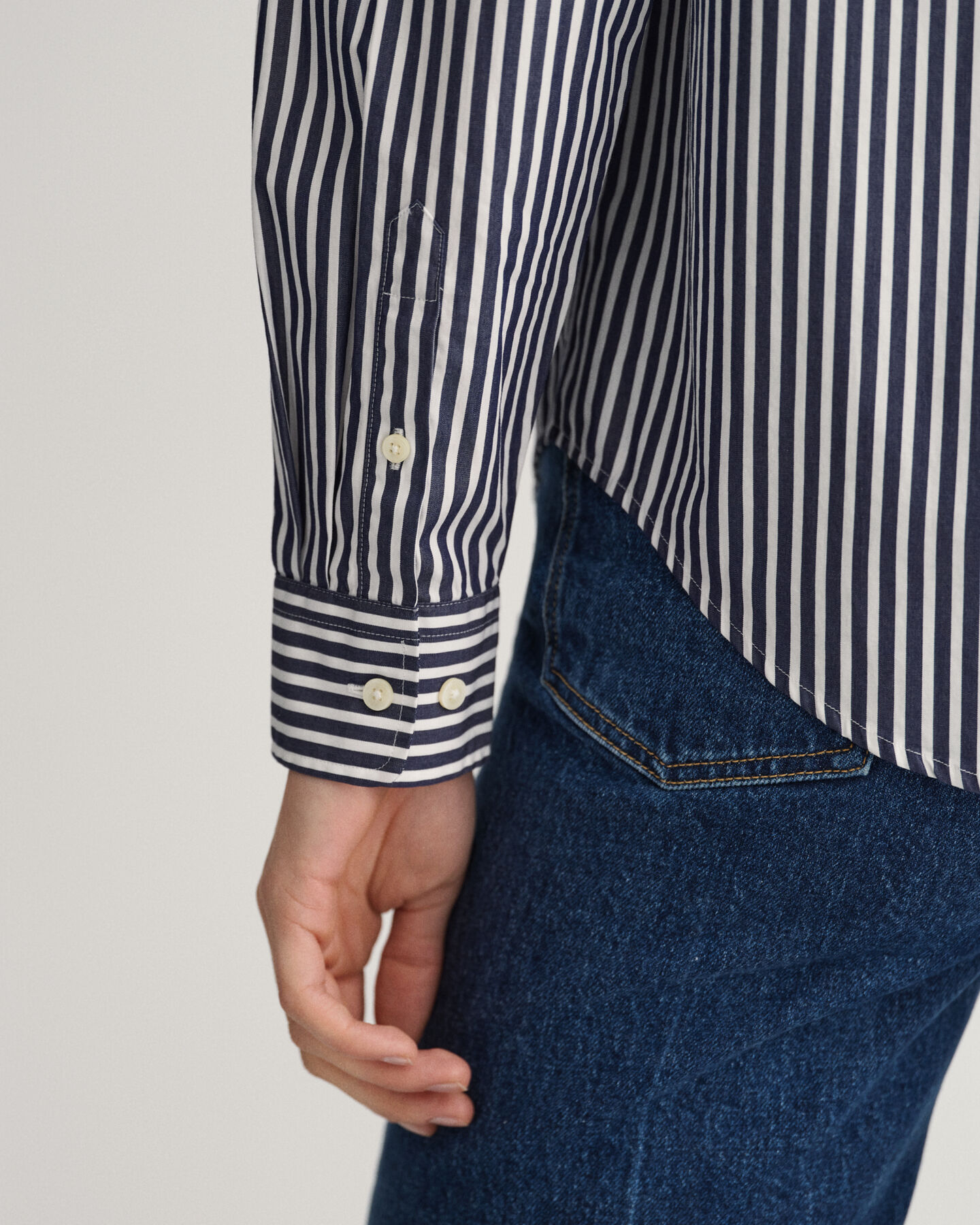 Camicia in broadcloth a righe regular fit