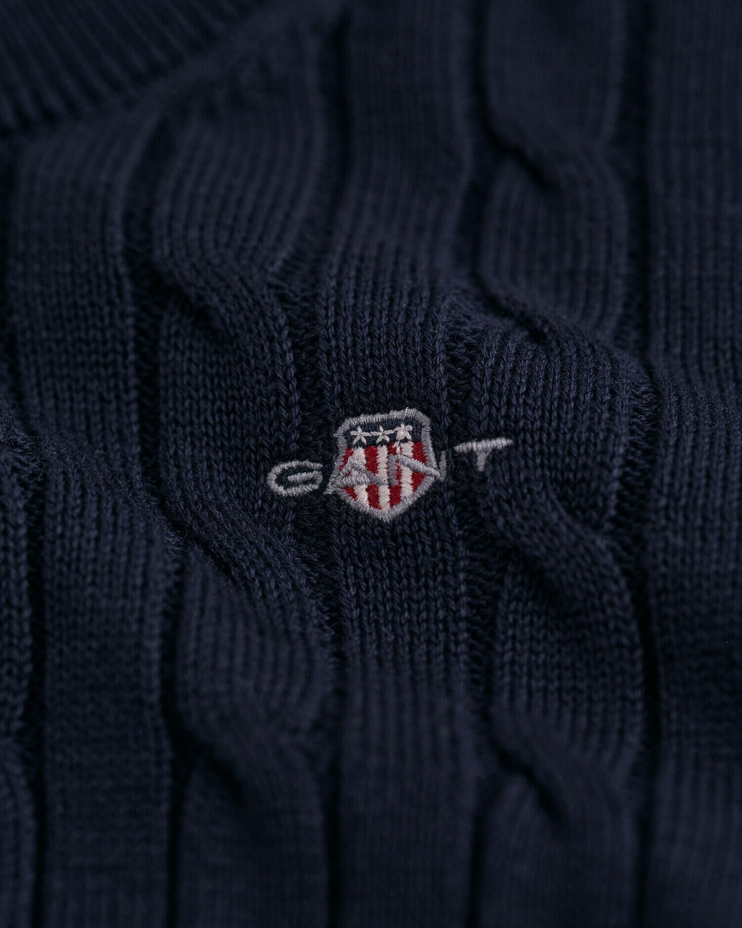 Maglia girocollo in cotone a trecce Shield Kids