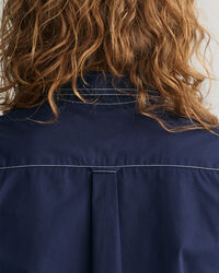 Abito chemisier con cuciture a contrasto