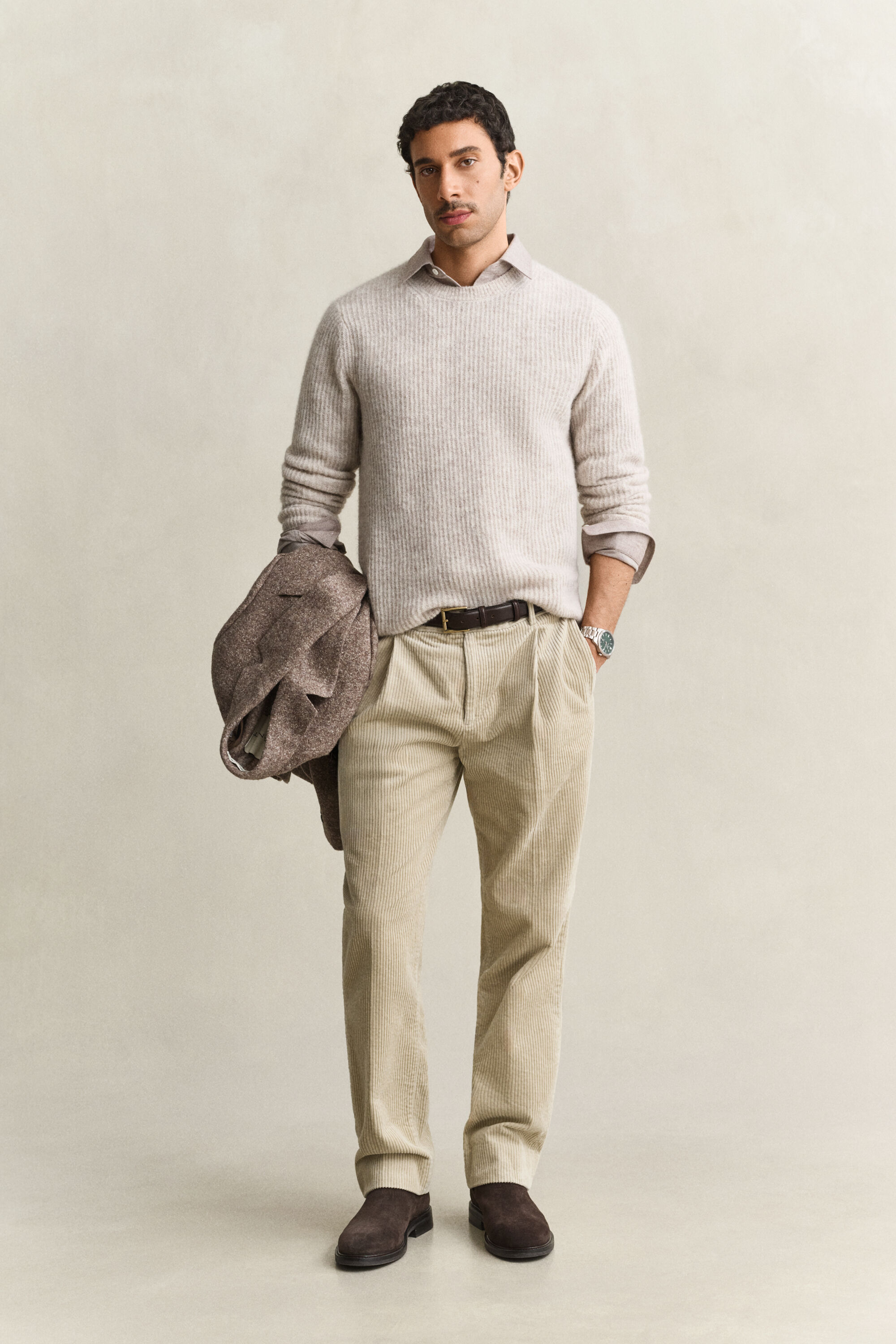 Maglia girocollo in misto lana d’alpaca