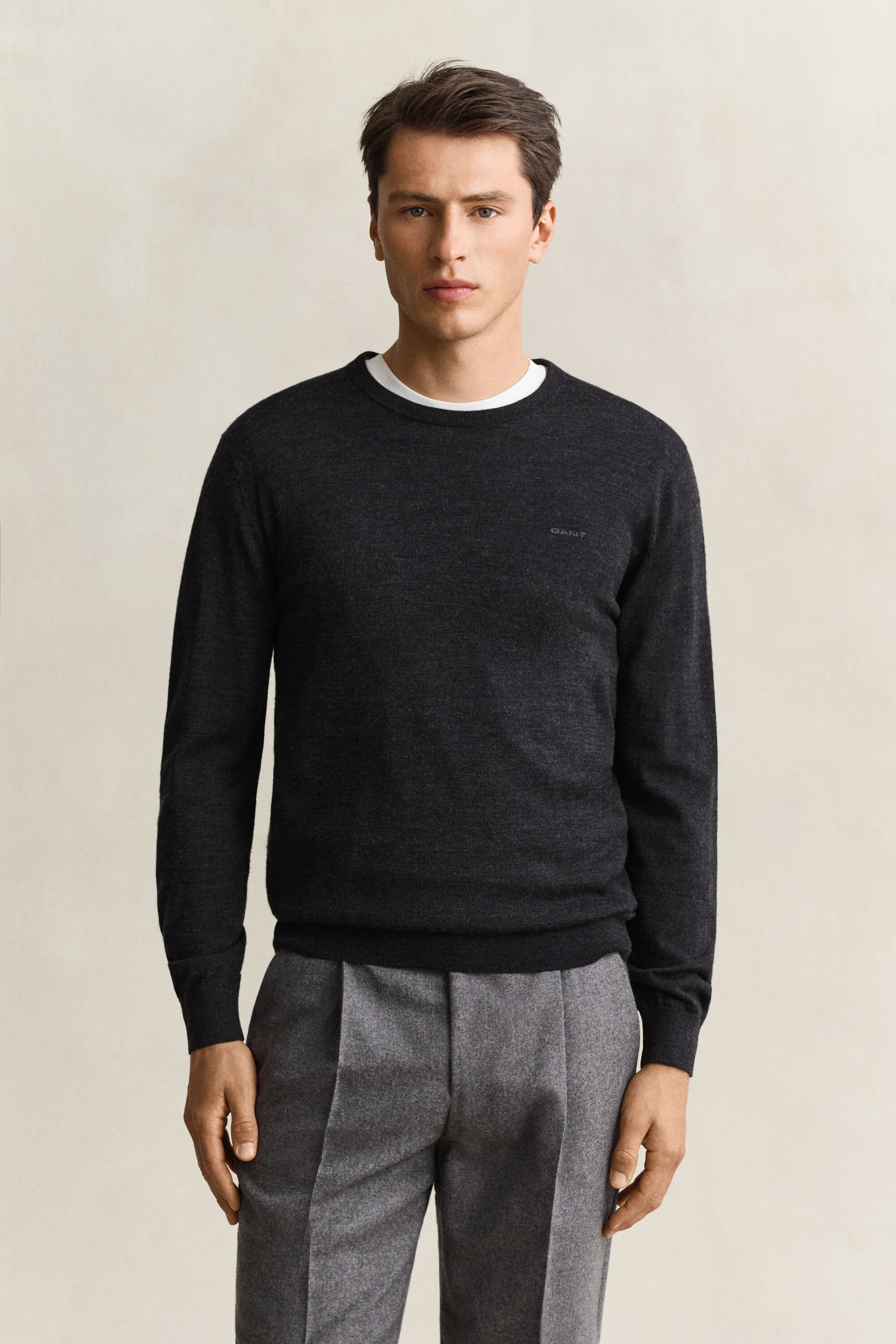 Maglia girocollo in lana merino