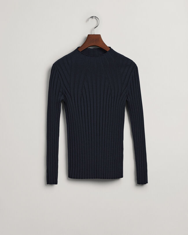 Top in maglia a coste