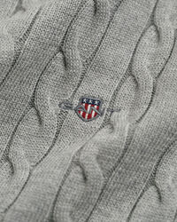 Maglia a collo alto in cotone a trecce