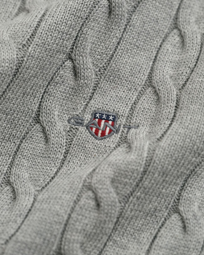 Maglia a collo alto in cotone a trecce