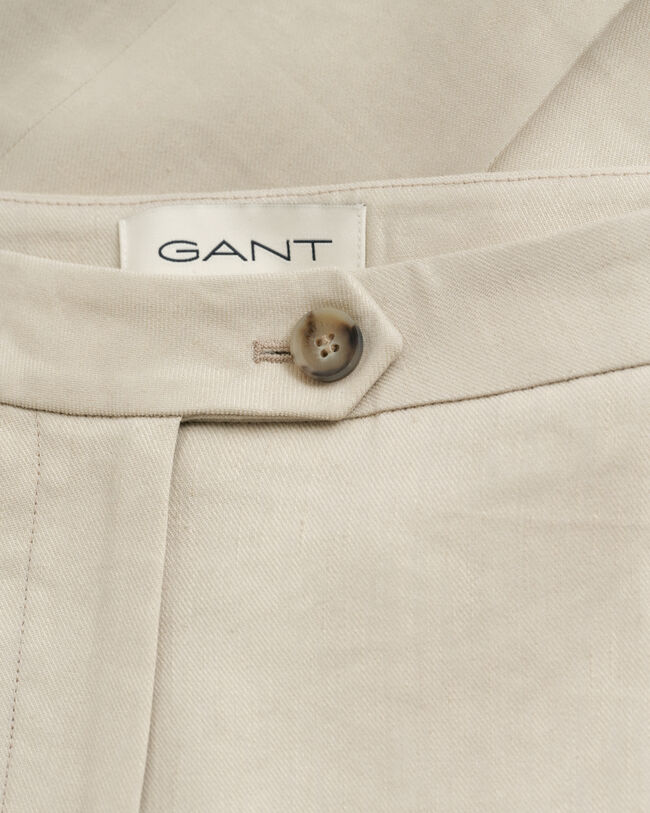 Pantaloni in lino elasticizzato sartoriali