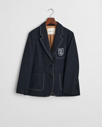 Blazer con ricamo in filo a contrasto