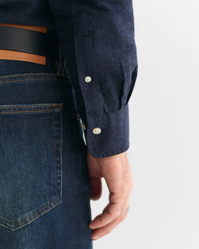 Camicia in flanella mélange regular fit