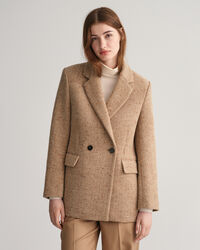 Blazer con motivo a spina di pesce regular fit