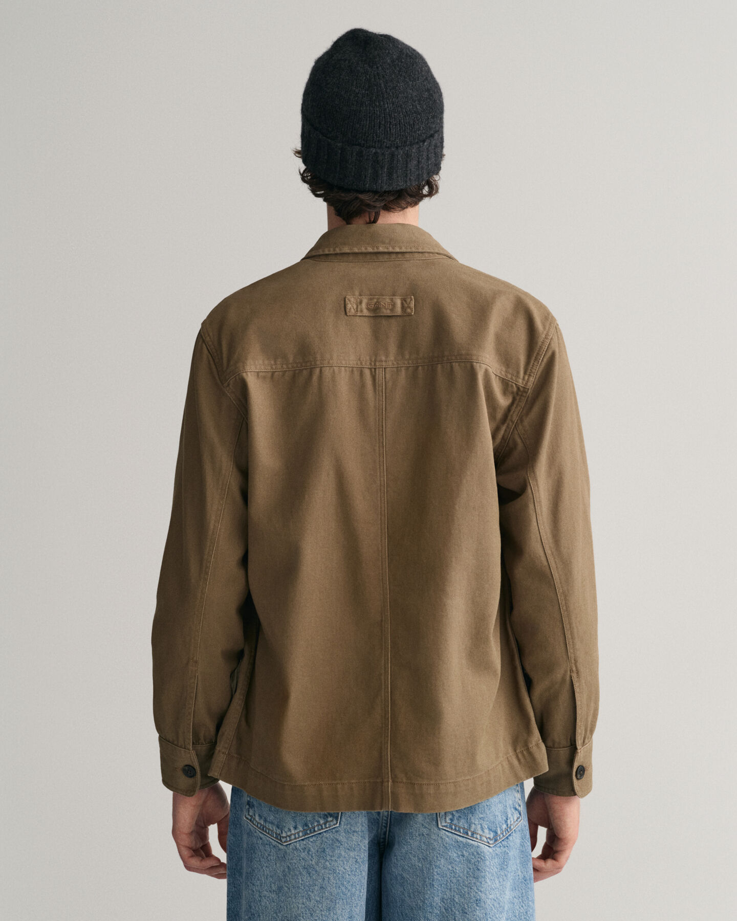 Camicia giacca in twill spazzolato