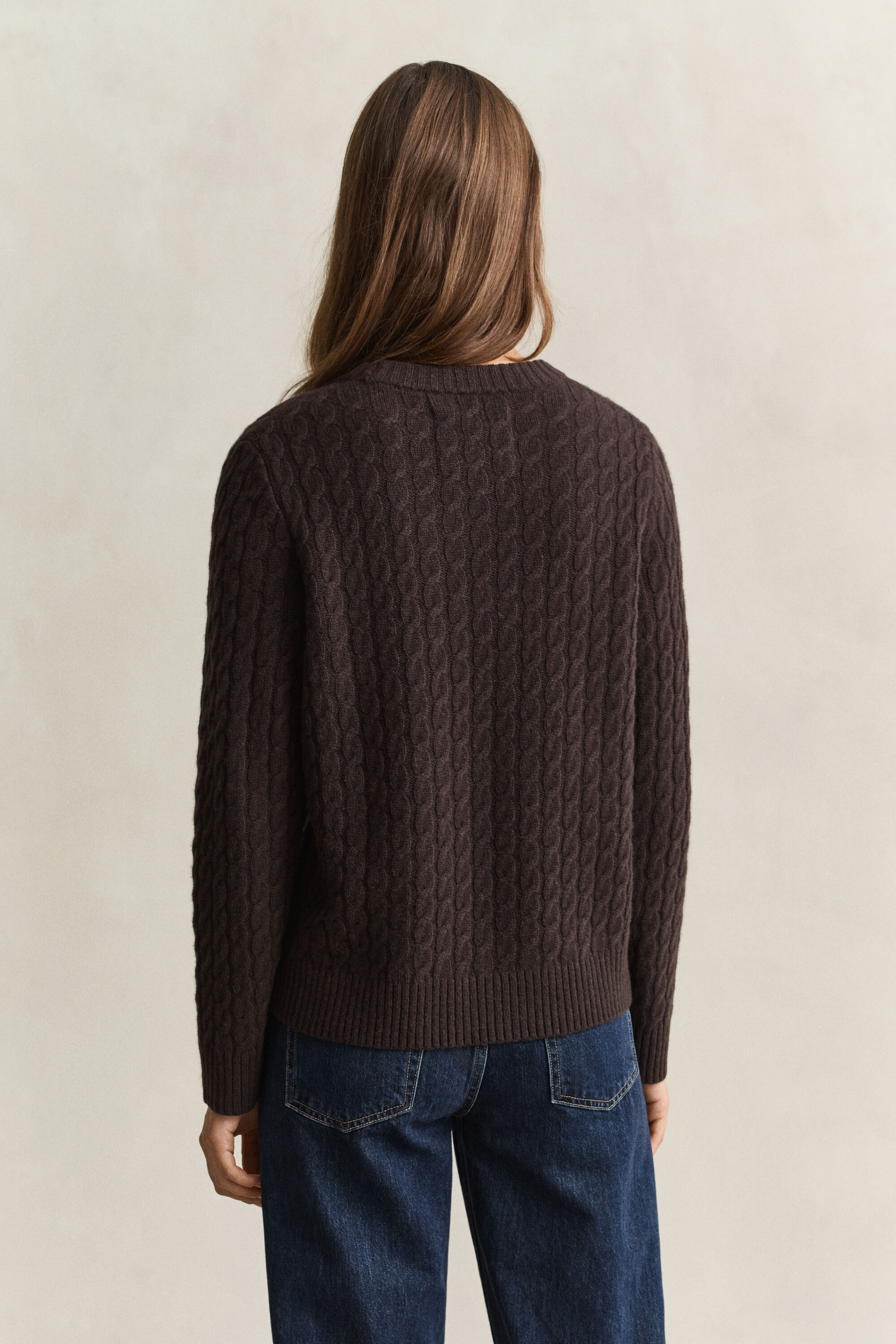 Maglia a trecce in cashmere