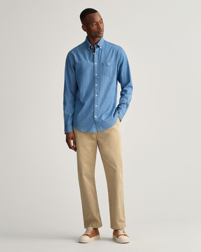 Camicia indaco regular fit