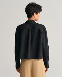 Camicia corta in lino relaxed fit