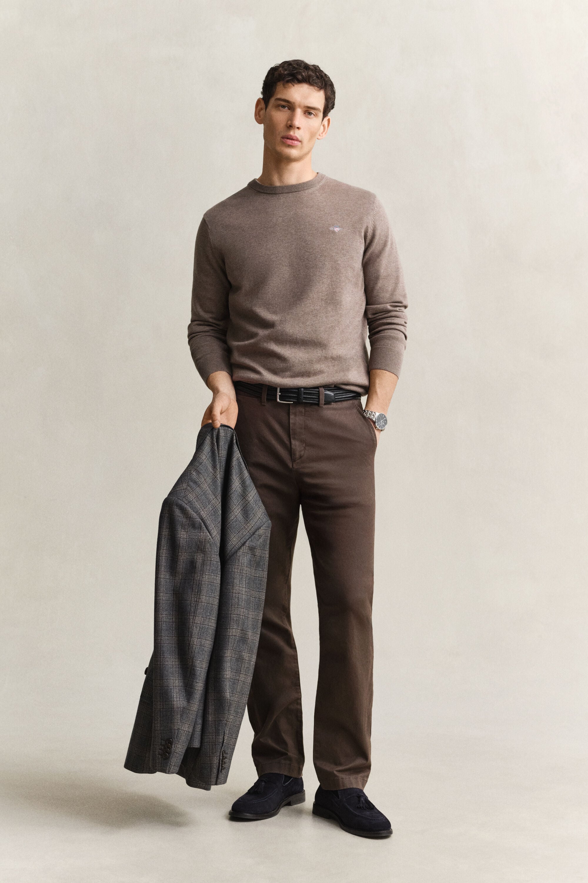 Maglia girocollo in cotone classico
