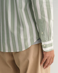 Camicia in broadcloth a righe larghe regular fit