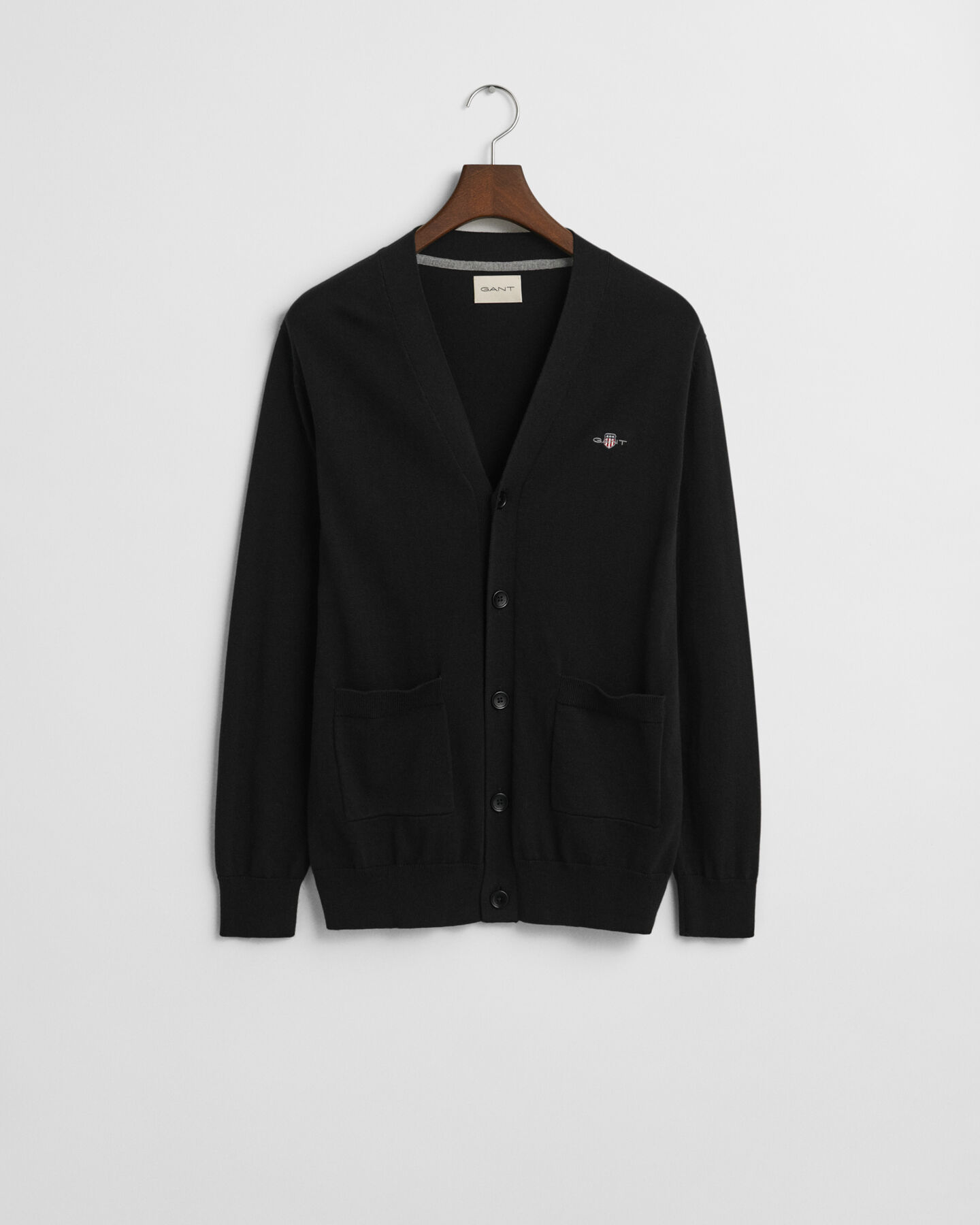 Cardigan in cotone classico con scollo a V