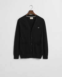 Cardigan in cotone classico con scollo a V