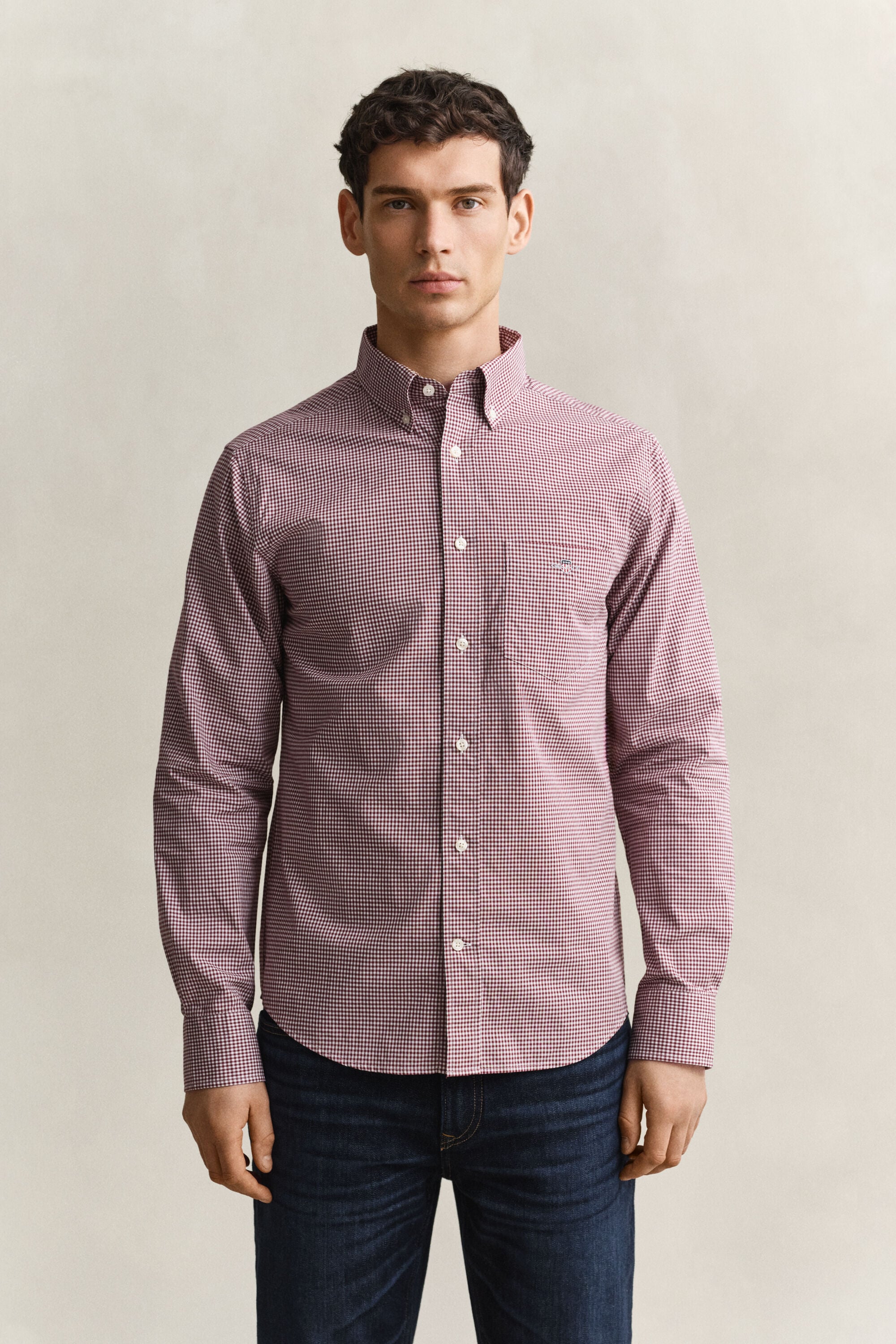 Camicia classica in popeline percalle