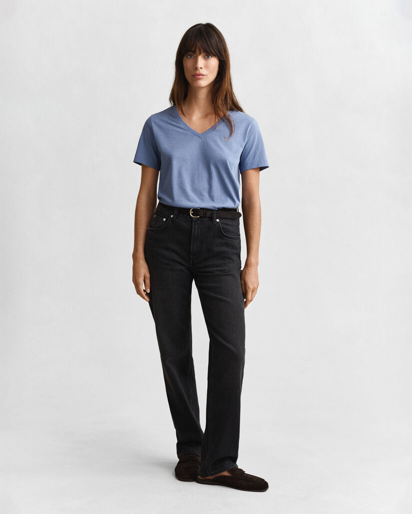 T-shirt Shield con scollo a V