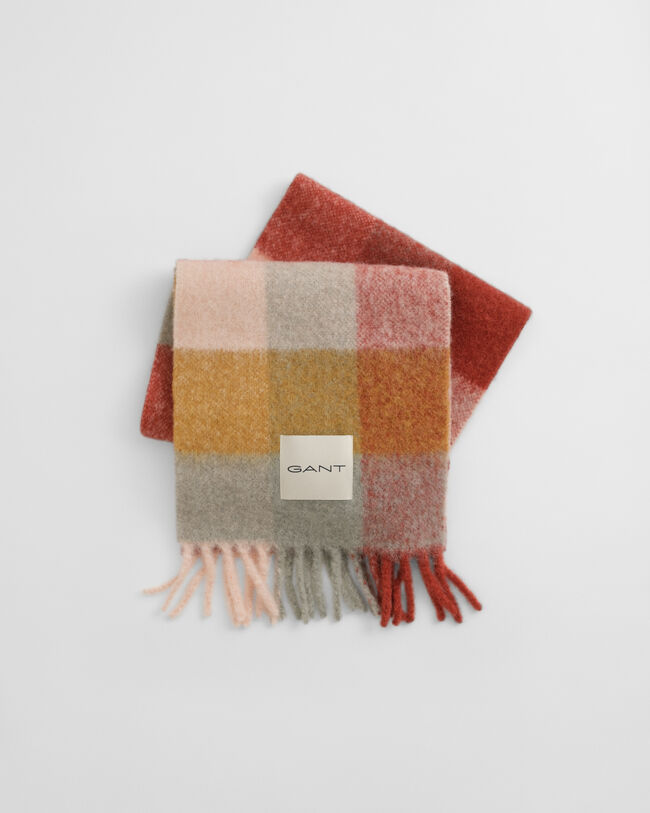 Sciarpa a quadri in misto lana d’alpaca