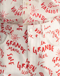 Pantaloncini con stampa Text