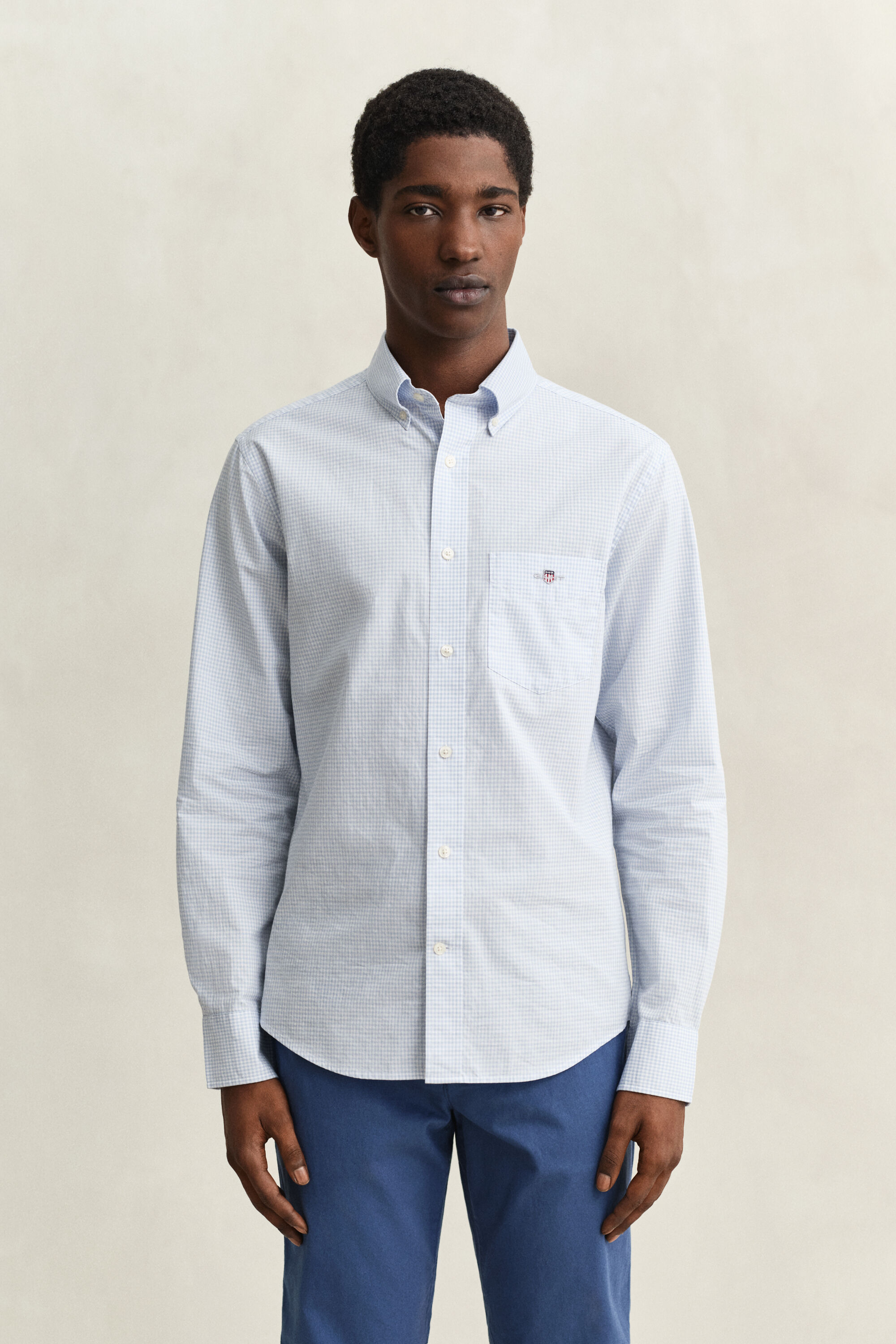 Camicia classica in popeline percalle