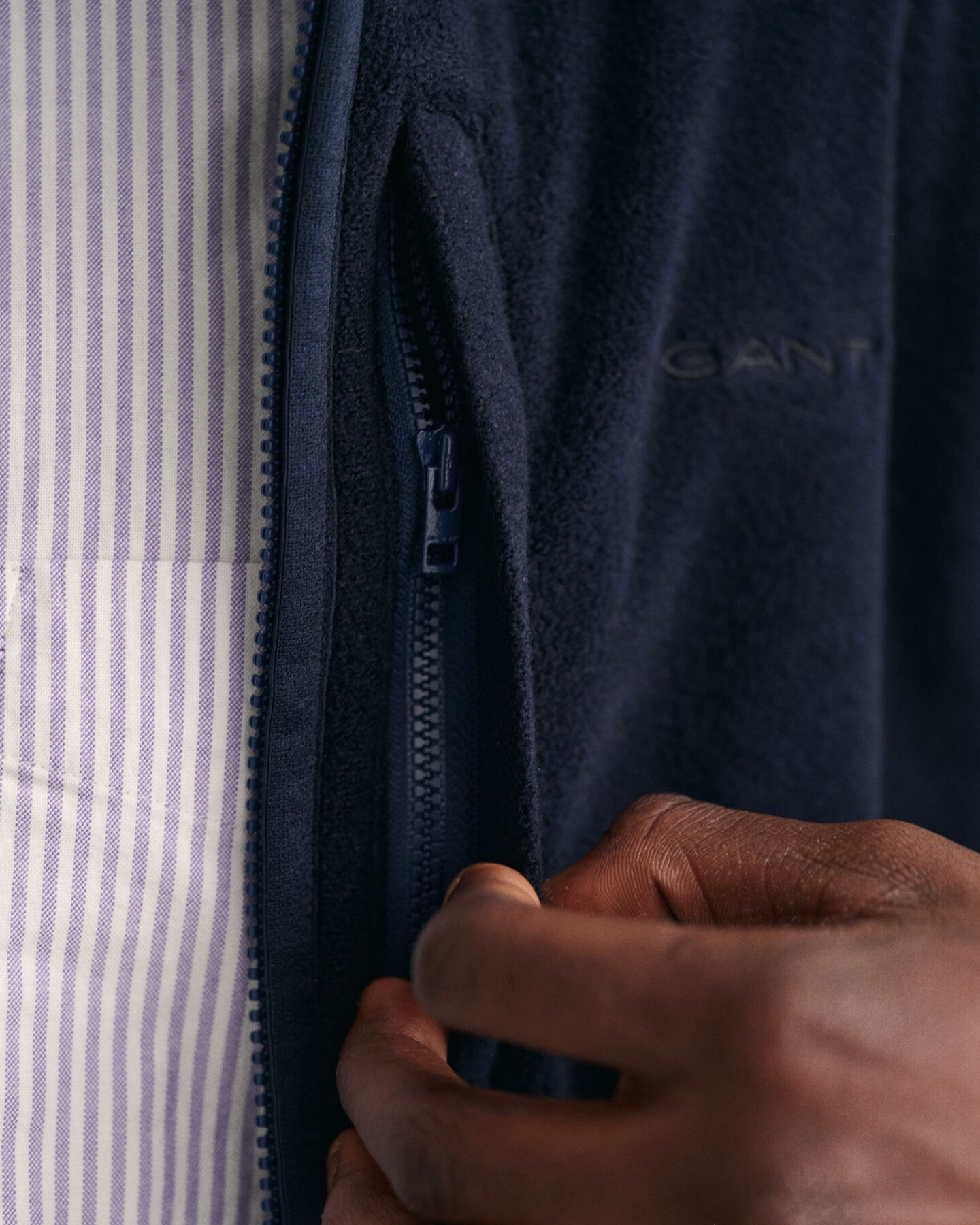 Giacca in pile con zip