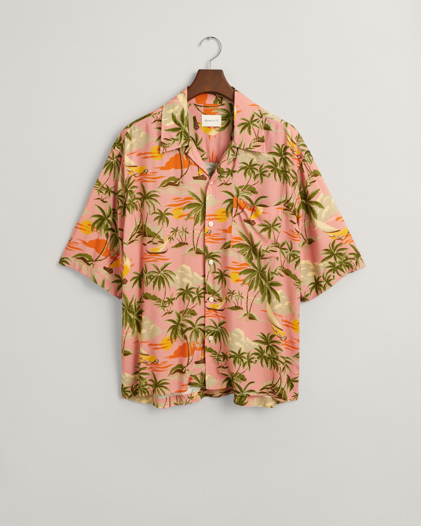 Camicia a maniche corte Hawaiian Print relaxed fit
