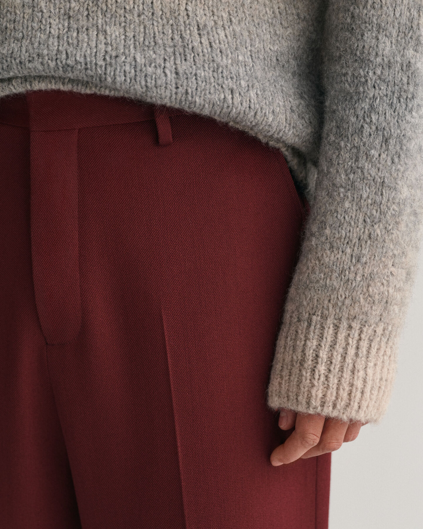 Pantaloni da abito in twill di lana