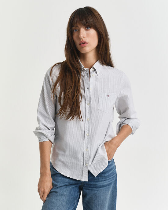 Camicia Oxford classica a righe regular fit