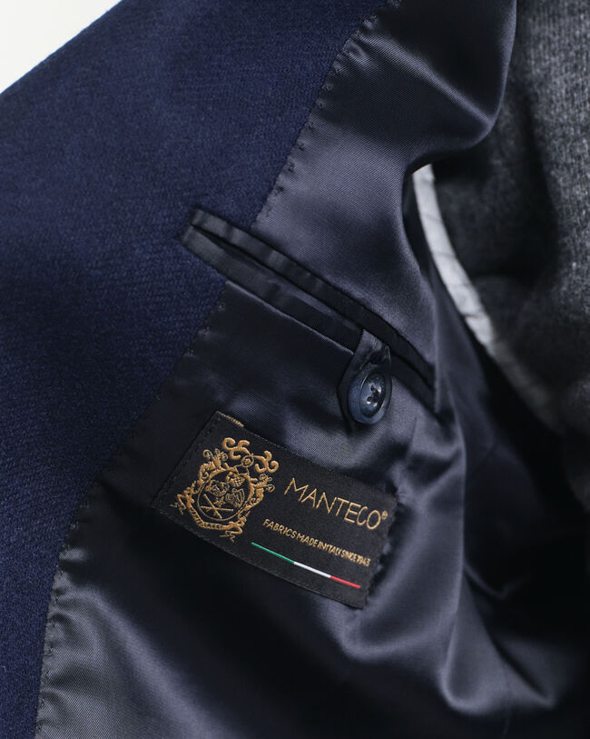 Blazer Club in flanella di lana slim fit