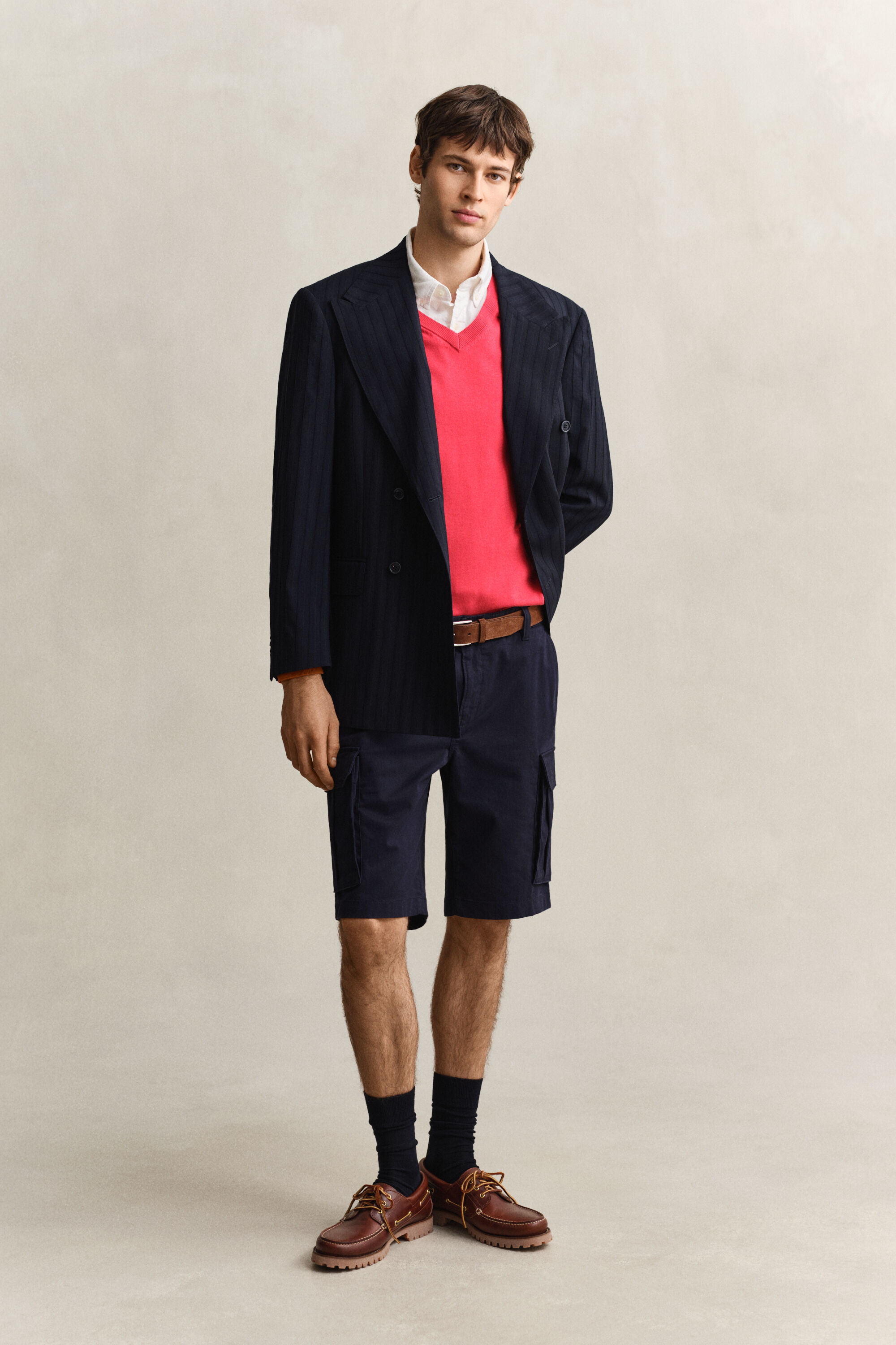 Maglia in cotone con scollo a V classico