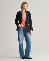 Maglia con scollo a V lavorata a maglia testurizzata