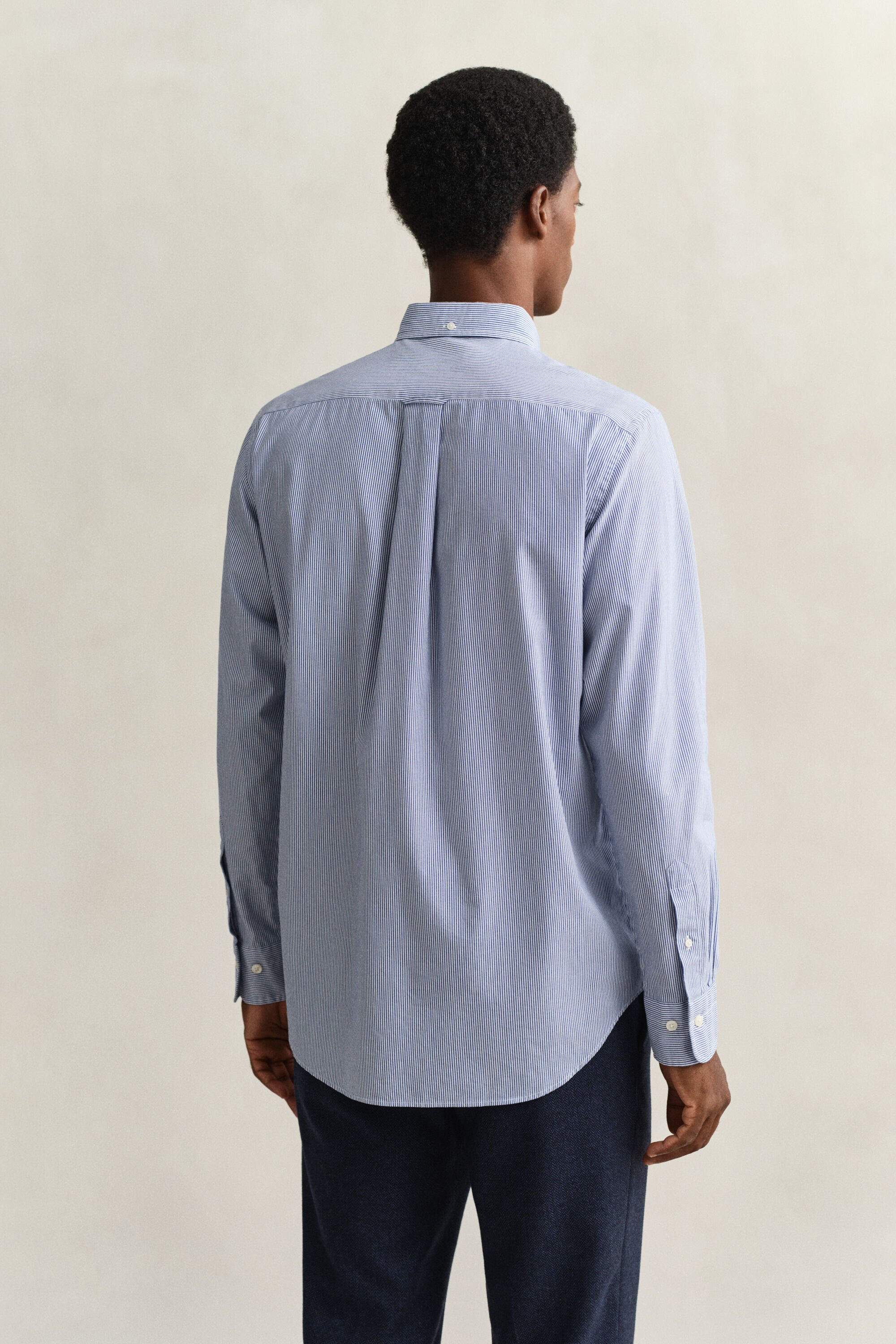 Camicia classica in popeline a righe Banker