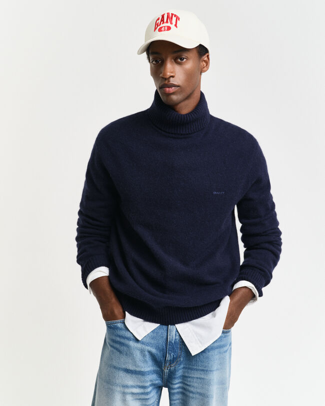 Maglia a collo alto in misto lana